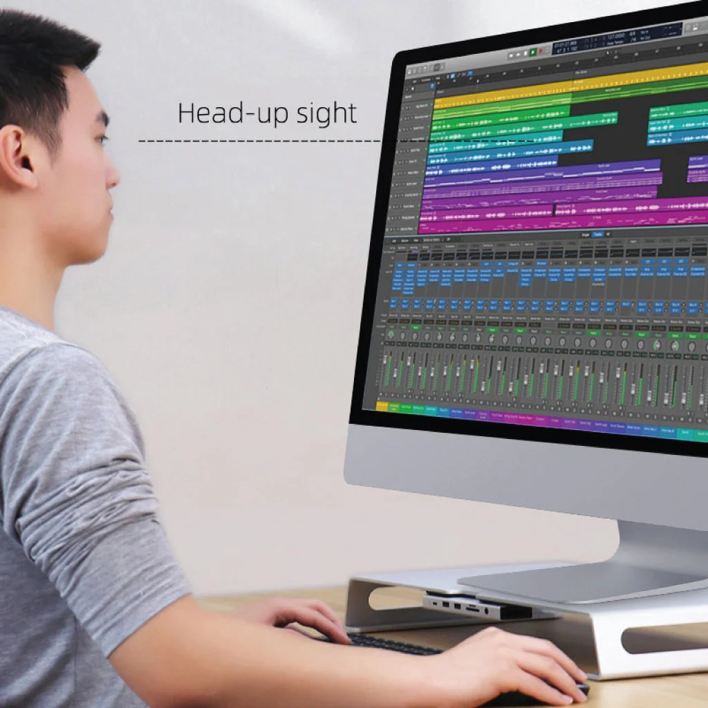 HAGiBiS - ZD1 Pro Monitor Stand with USB Hub - Image 8