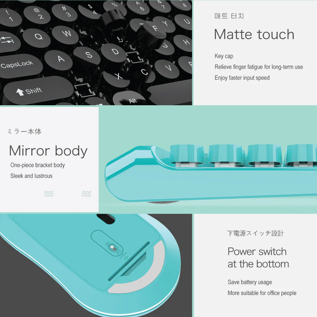 HXSJ - L100 Wireless Gaming Keyboard Mouse Combo - Image 4
