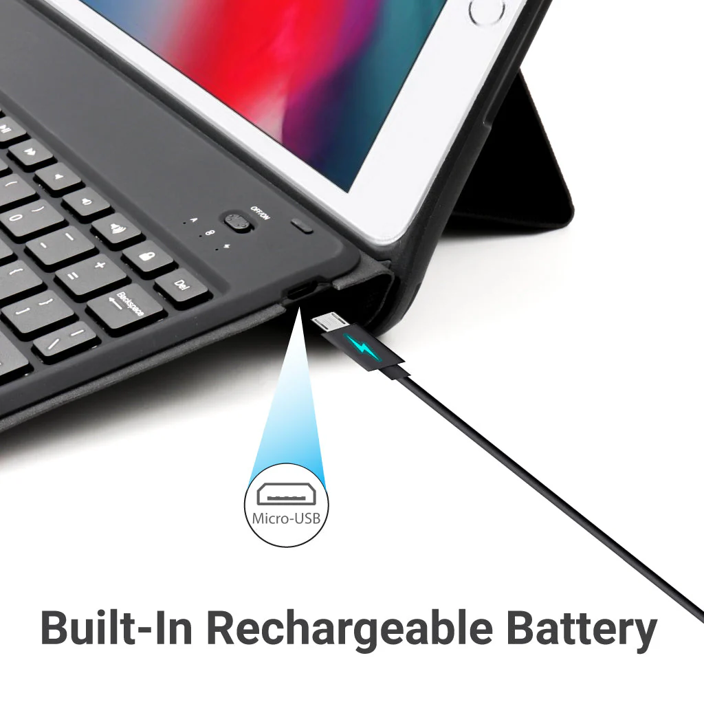 TECPHILE - JP381B Wireless Keyboard Case For iPad - Image 4