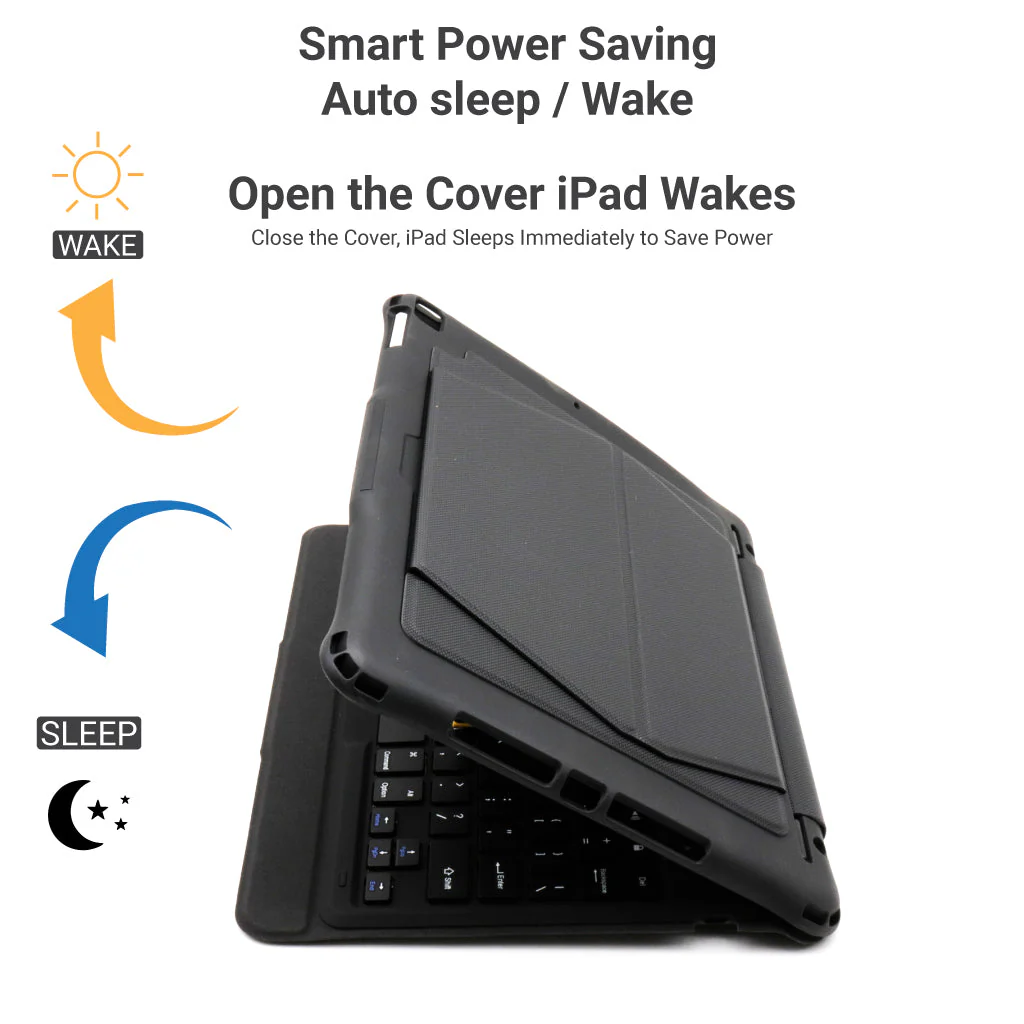 TECPHILE - JP381B Wireless Keyboard Case For iPad - Image 5