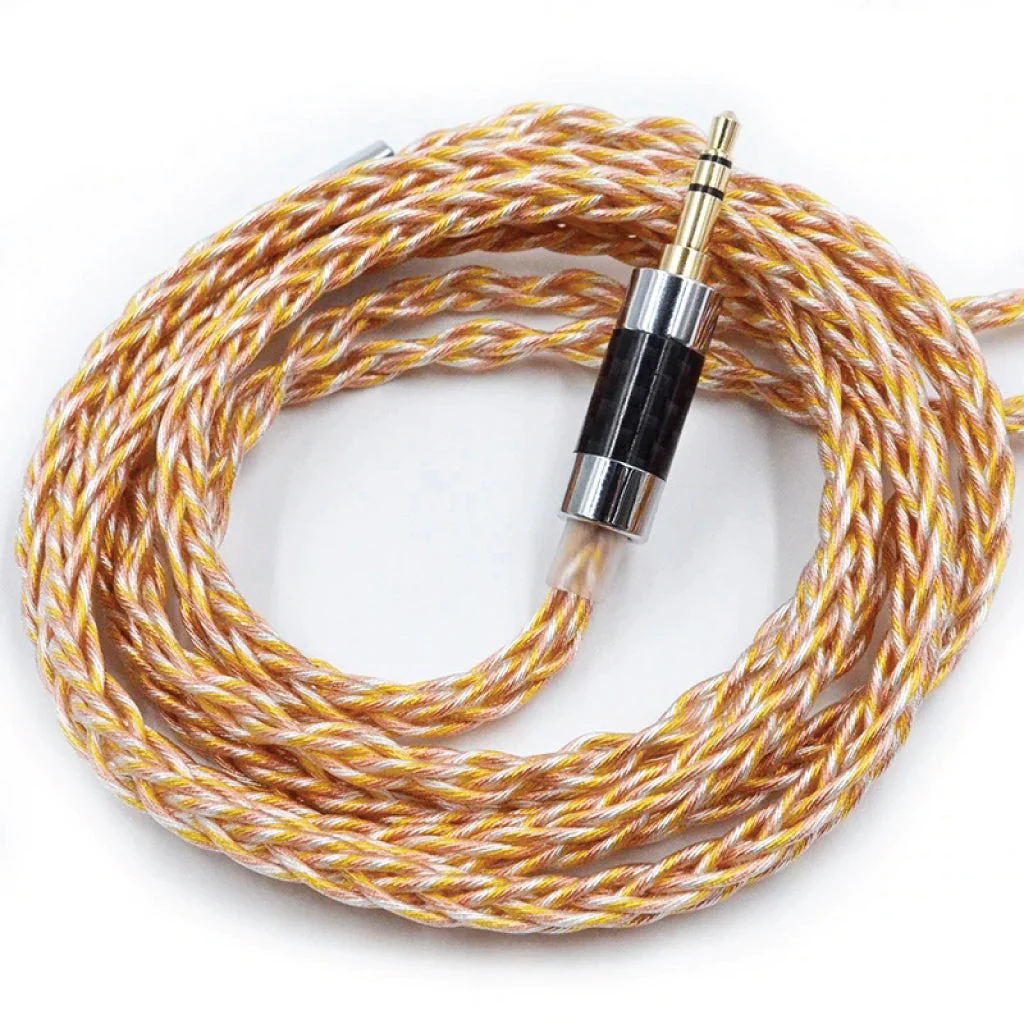 KZ - 8 Core Gold Silver & Copper Mixed Upgrade Cable For IEM - Image 3