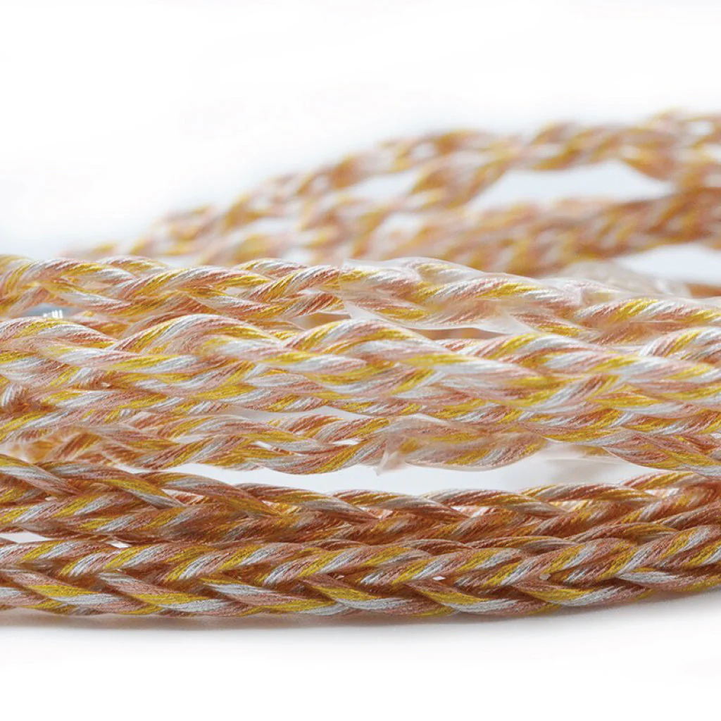 KZ - 8 Core Gold Silver & Copper Mixed Upgrade Cable For IEM - Image 6
