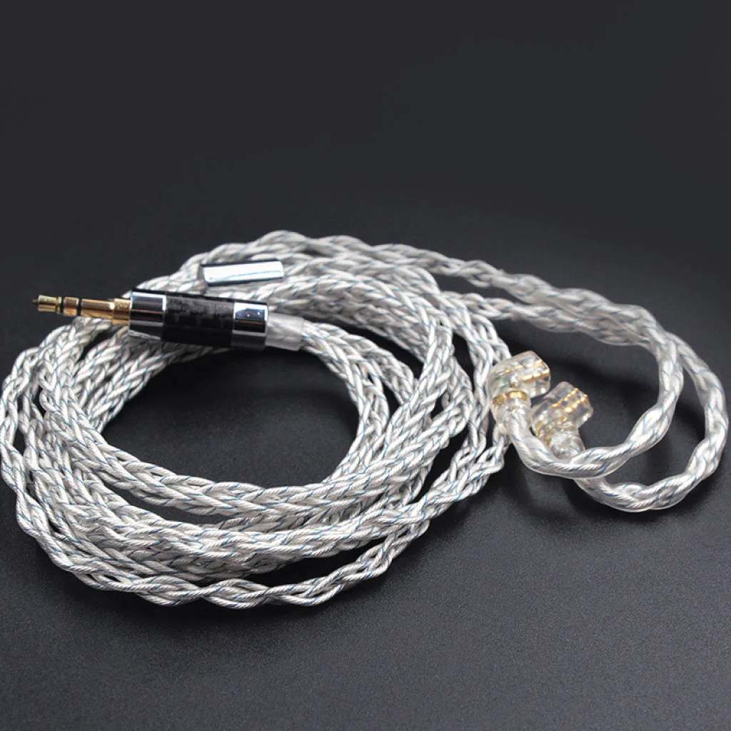 KZ - 8 Core Silver Blue Mixed Upgrade Cable for IEM - Image 7