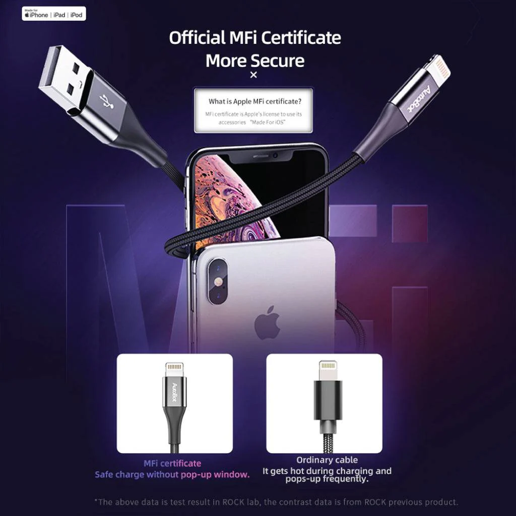 ROCK - 0706 MFI Lighting Cable for iPhone - Image 4