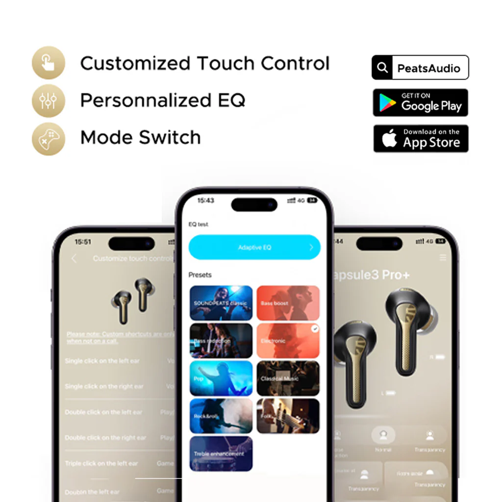 SoundPEATS - Capsule3 Pro+ xMEMS Speaker AI Adaptive ANC Wireless Earbuds - Image 15