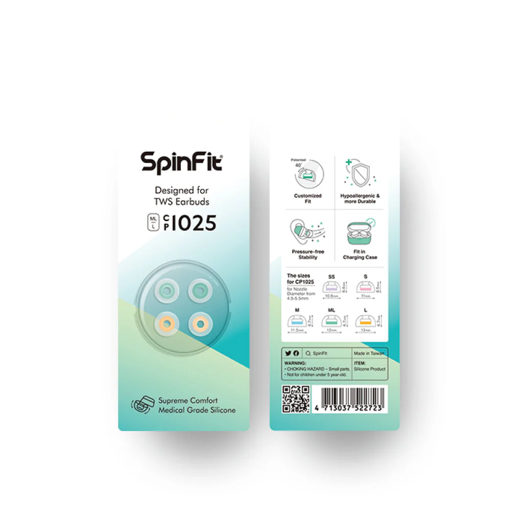 SpinFit - CP1025 Silicone Eartips for TWS - Image 26