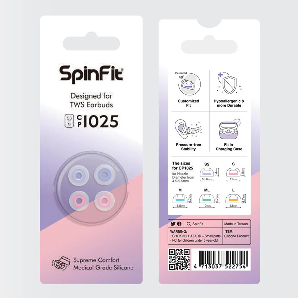 SpinFit - CP1025 Silicone Eartips for TWS - Image 41