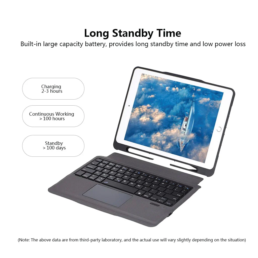 TECPHILE - T207 Wireless Keyboard Case For iPad - Image 12