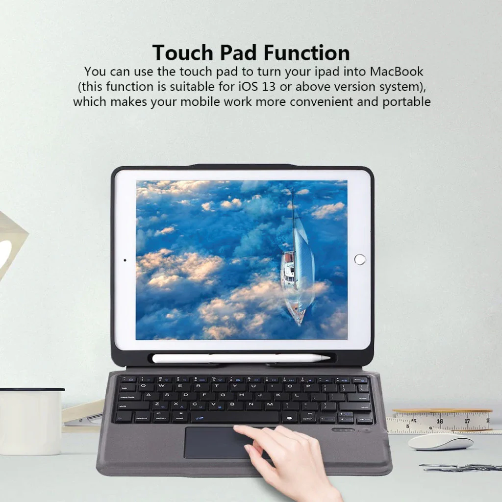 TECPHILE - T207 Wireless Keyboard Case For iPad - Image 13