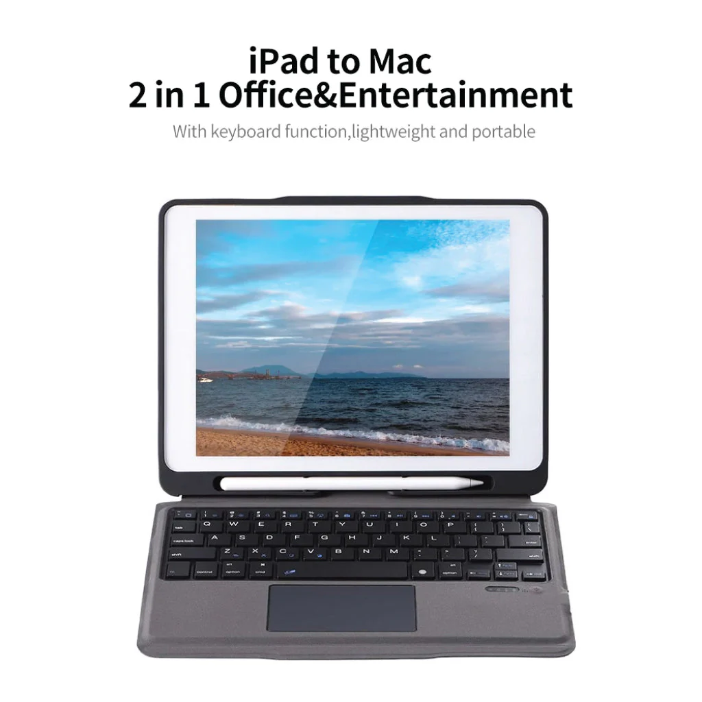 TECPHILE - T207 Wireless Keyboard Case For iPad - Image 14