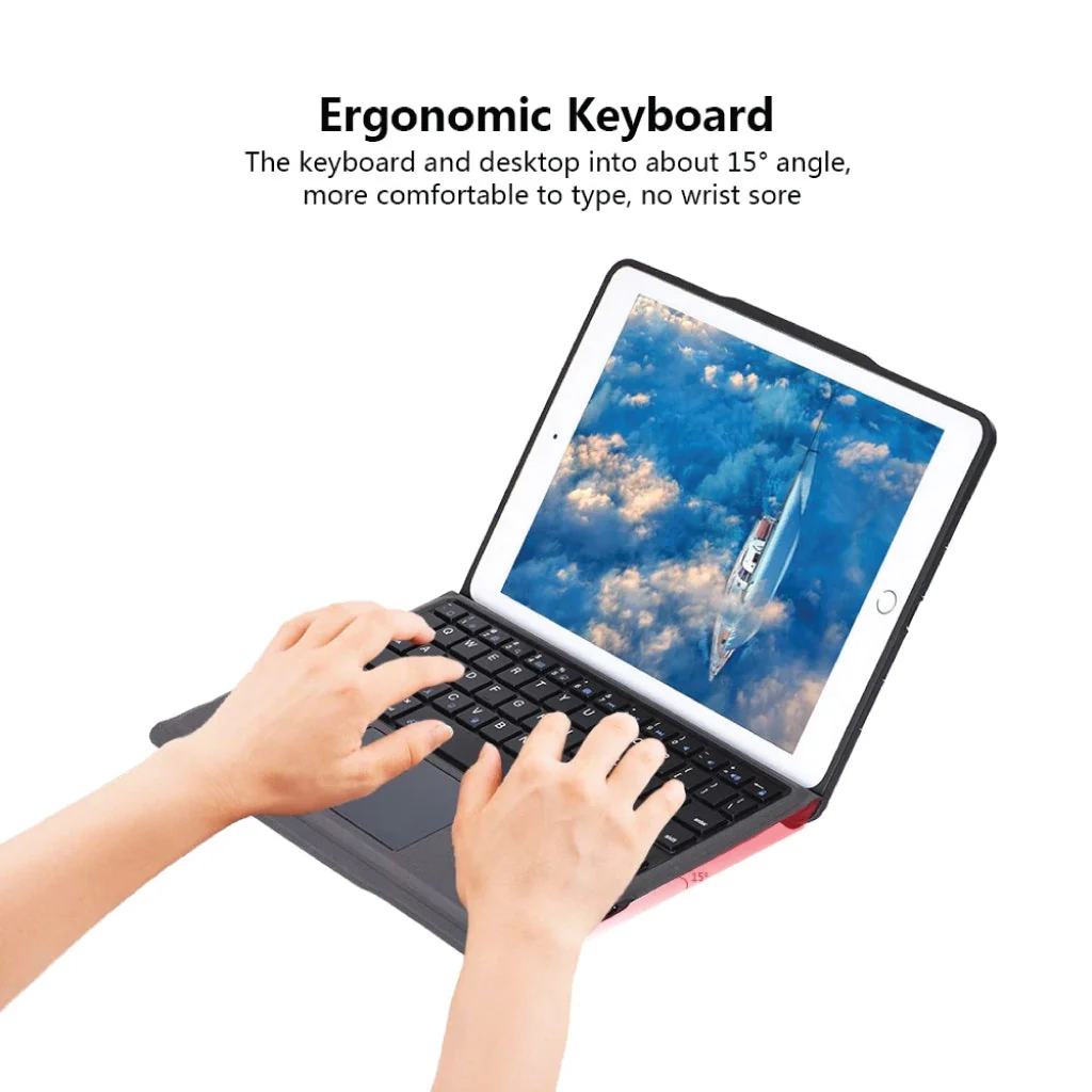 TECPHILE - T207 Wireless Keyboard Case For iPad - Image 16