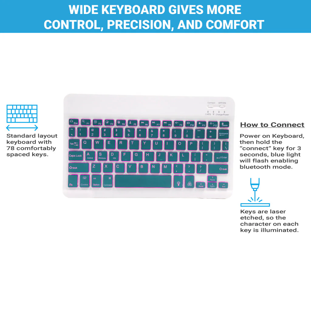 TECPHILE - CS030D Wireless Keyboard - Image 27