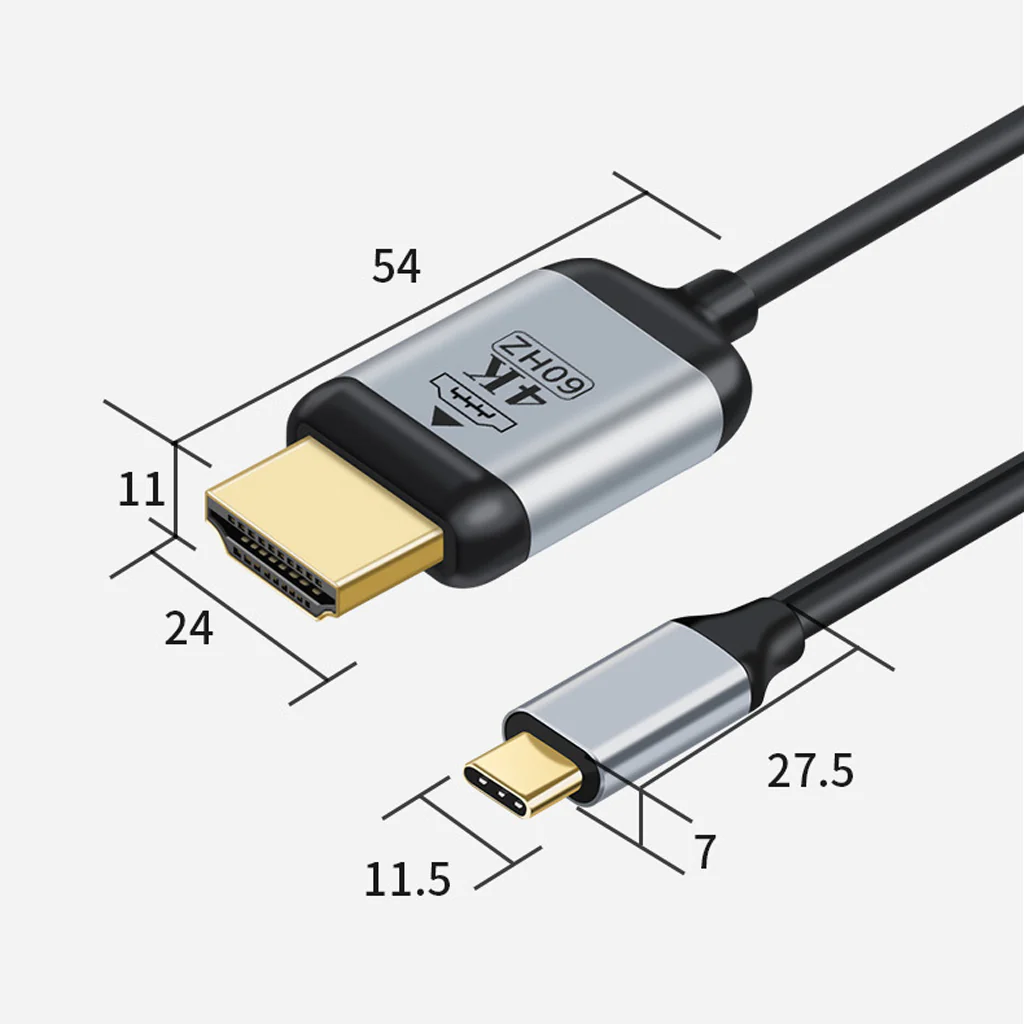 TECPHILE 4K@60Hz HDMI Male to Type-C Male Converter Cable - Image 8
