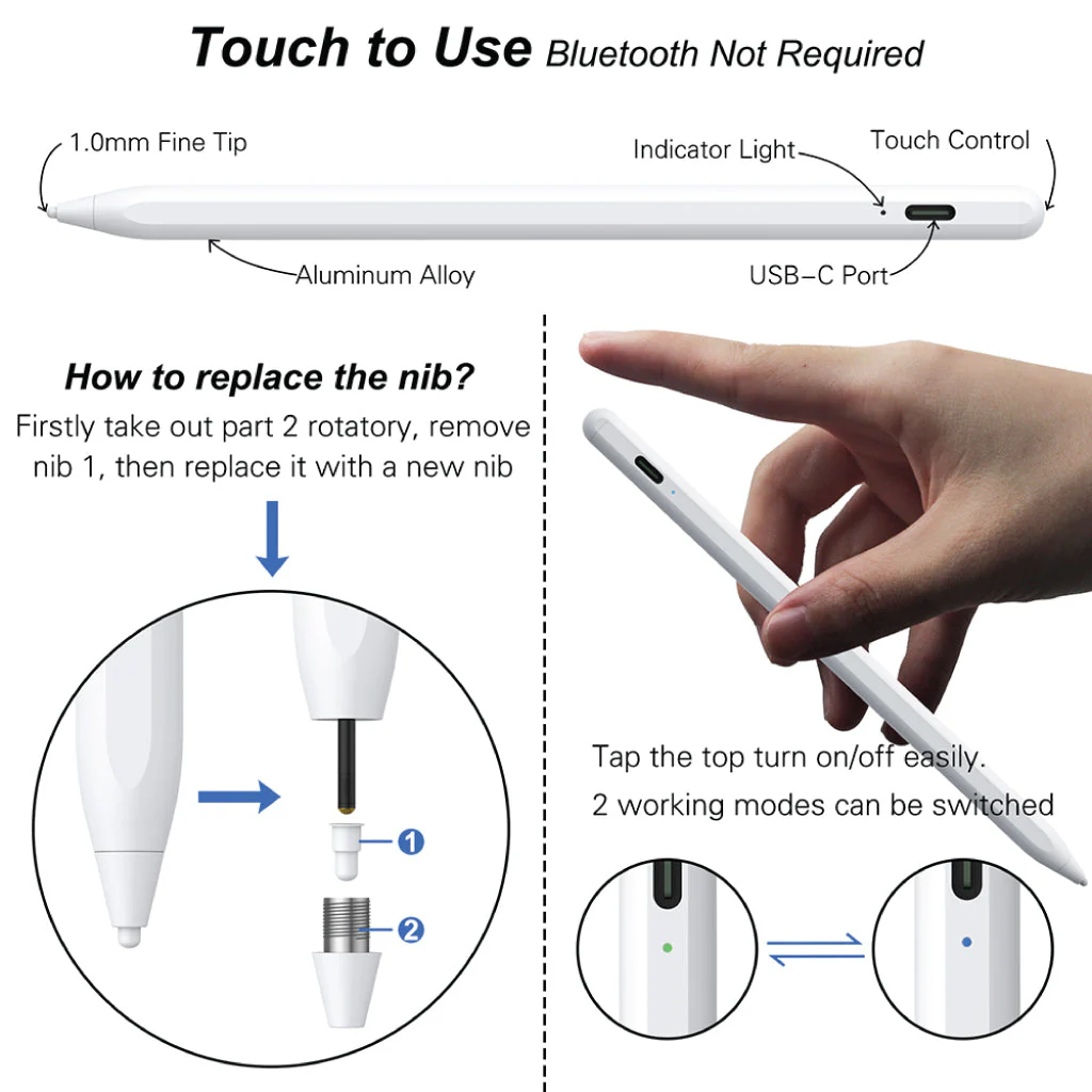 TECPHILE - ID100 Active Stylus Pen for iPad - Image 4