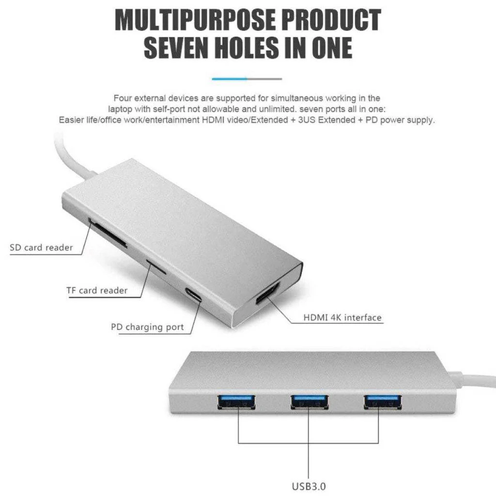 TECPHILE - IT03 Type C Hub with HDMI Port - Image 8