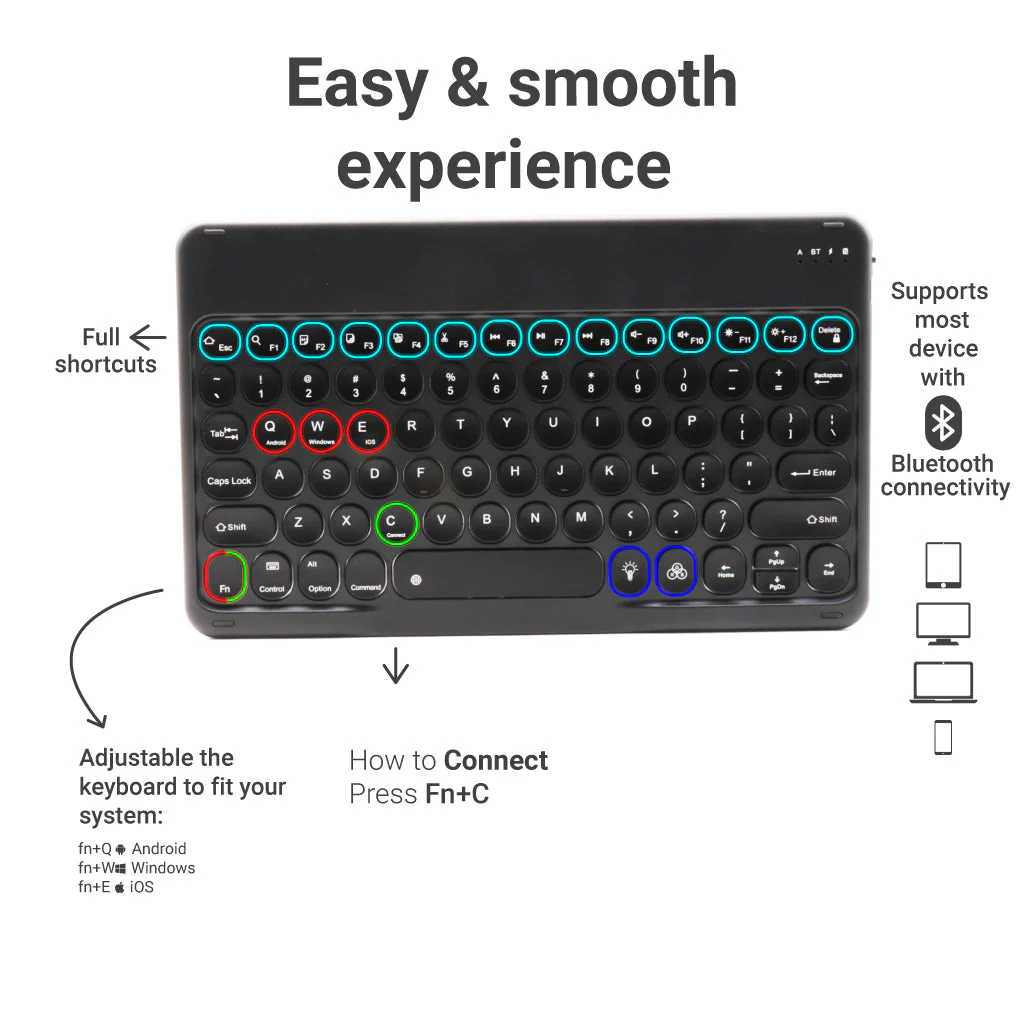 TECPHILE - X3D Wireless Keyboard - Image 7