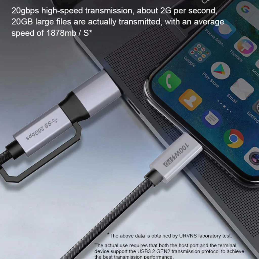URVNS - C43 PD100W 2 IN 1 USB-C Cable - Image 4