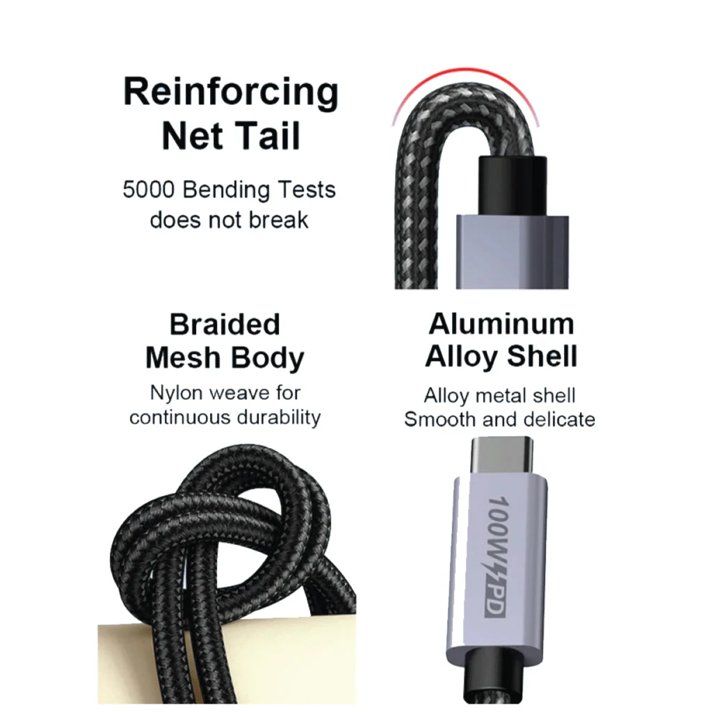 URVNS - C43 PD100W 2 IN 1 USB-C Cable - Image 6