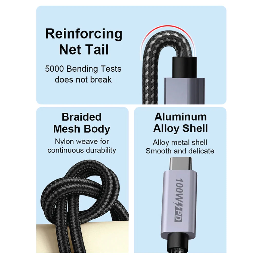 URVNS - C43 PD100W 2 IN 1 USB-C Cable - Image 7